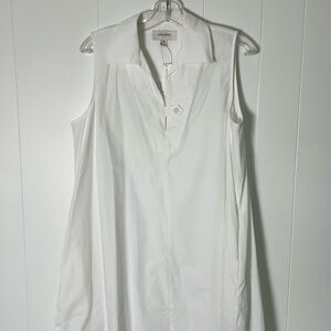 NWT Banana Republic 100% Cotton Sleeveless White Shirt Tunic